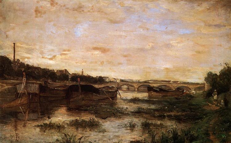 Сена ниже моста Лена, 1866