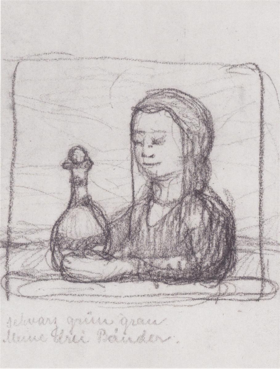 Портрет женщины с кувшином, c.1902 - Паула Модерсон-Беккер