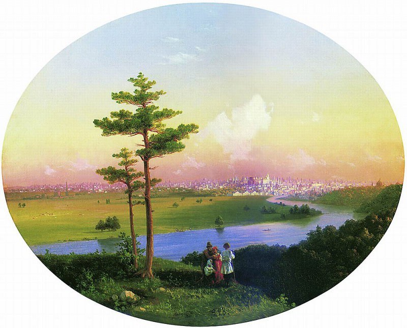 Вид на Москву с Воробьёвых гор 1848 40х51