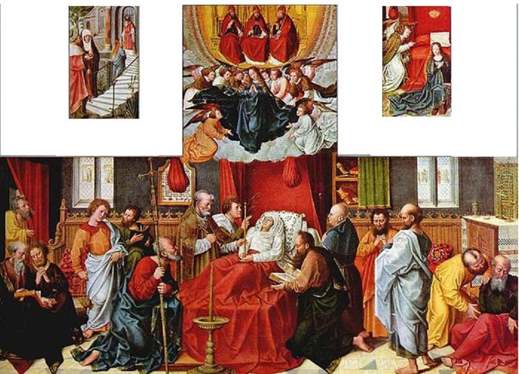 Полиптих со смертью Богородицы, 1520 - Бернар Ван Орлей