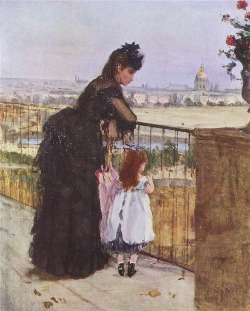 Женщина с ребенком на балконе, 1872