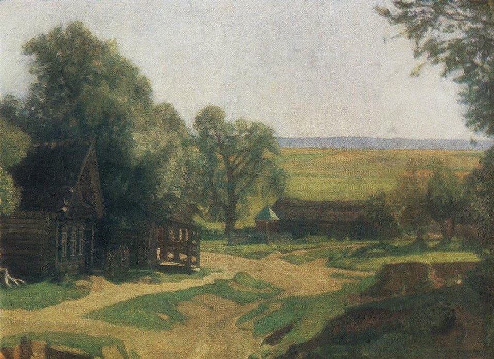 на краю деревни