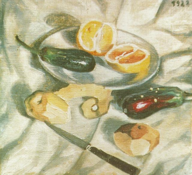 Натюрморт с баклажанами, 1922