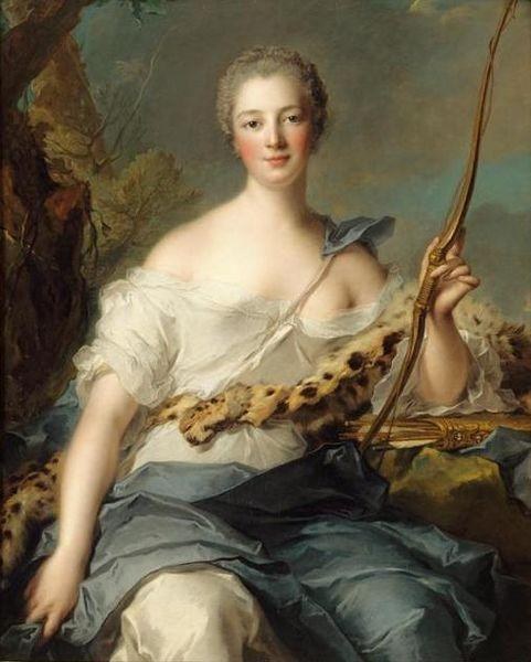 Жанна-Антуанетта Пуассон, маркиза де Помпадур в роли Дианы, 1746