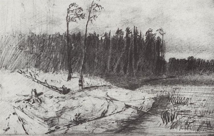 Лес у воды, 1872 - Архип Куинджи
