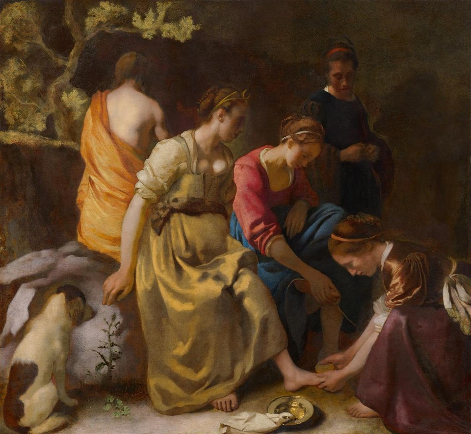 Диана и ее сподвижники, c.1653 - c.1654 - Иоганнес Вермеер