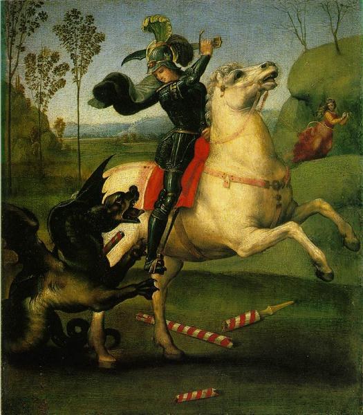 Святой Георгий и дракон, 1503 - Рафаэль