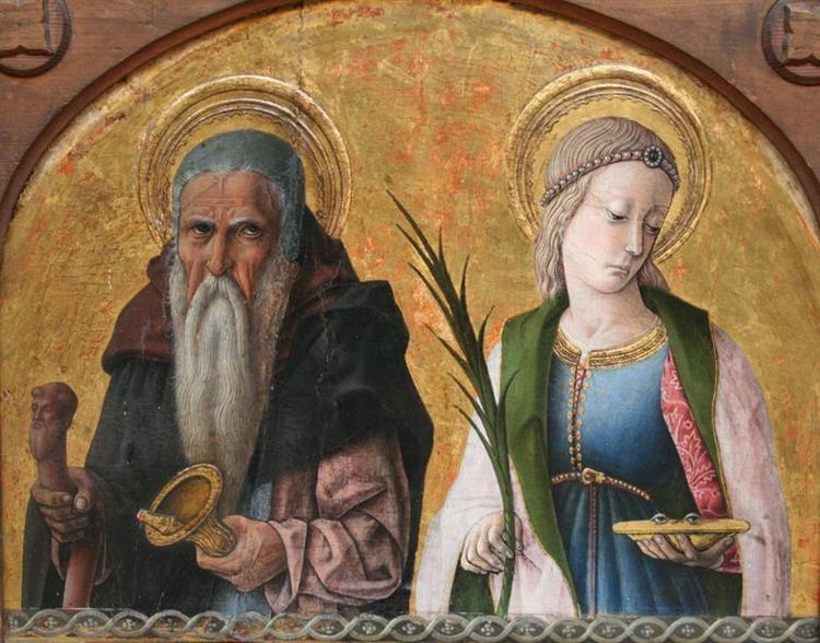 Святые Антоний и Люсия, c.1470