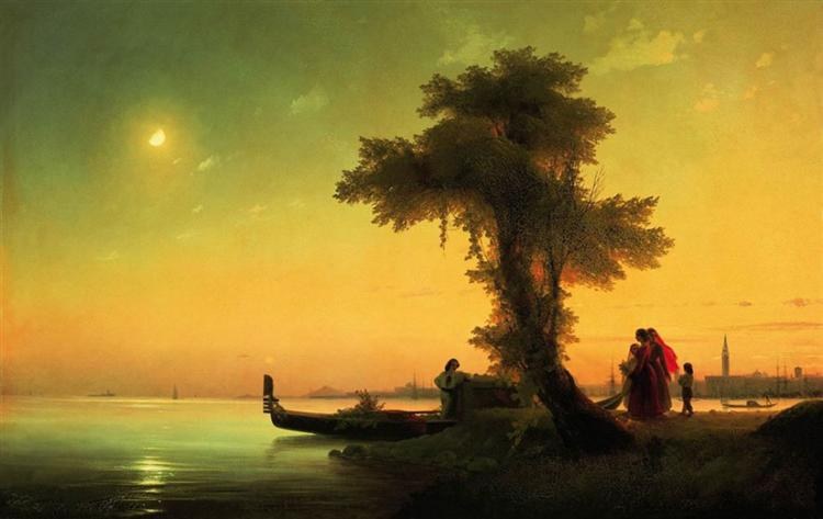 Вид на лагуну Венеции, 1841