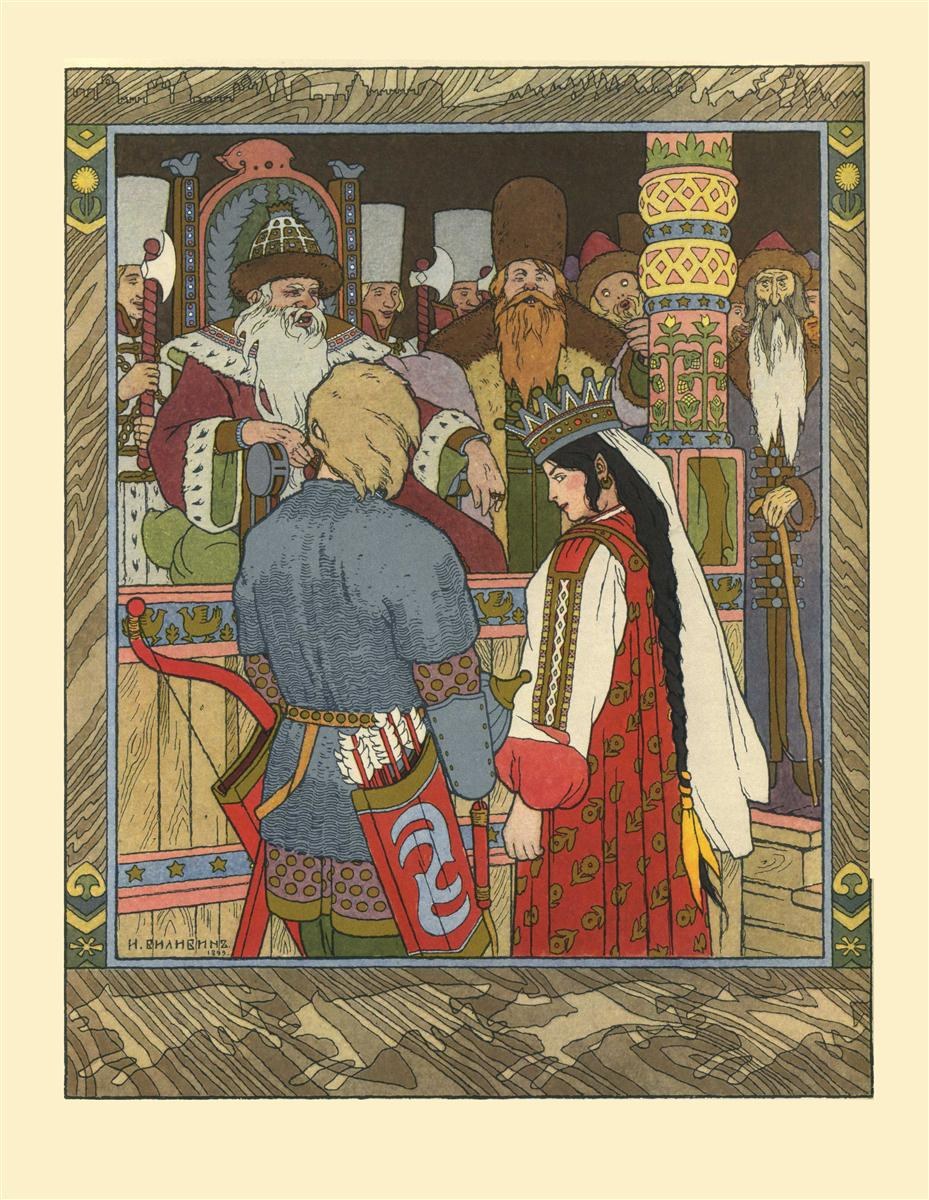 Иллюстрация к сказке об Иване-царевиче, Жар-птице и сером волке, 1899 - Иван Билибин