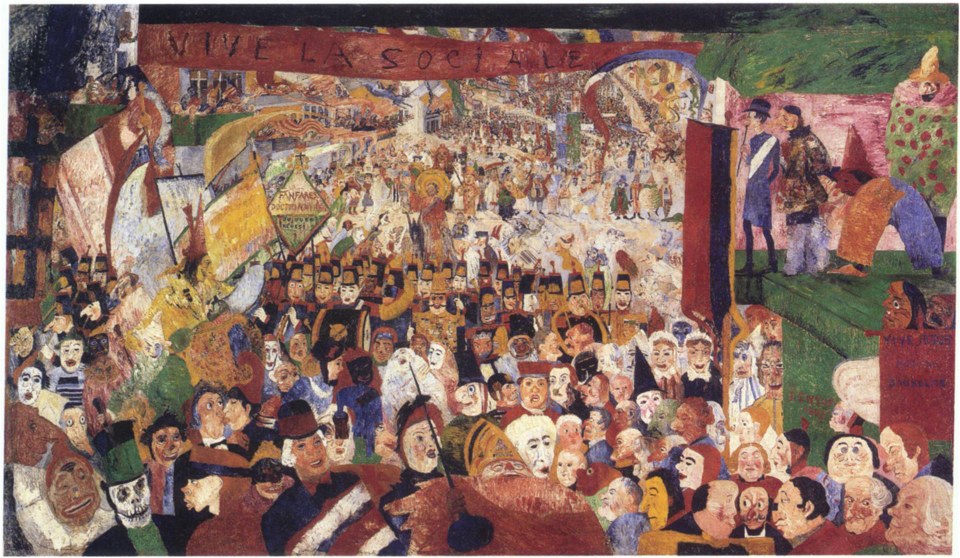 Вход Христа в Брюссель. 1889, 1888