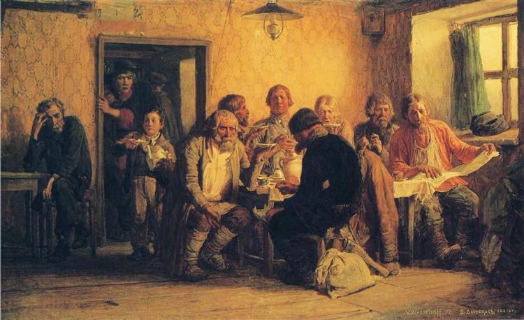 Чаепитие в трактире, 1874 - Виктор Васнецов