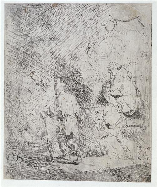 Бегство в Египет. Эскиз, 1627