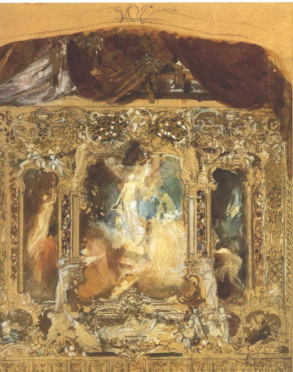 Эскиз театрального занавеса, 1883