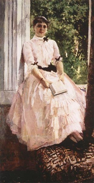 Портрет  Художницы Татьяны Спиридоновны Любатович, c.1880 - Константин Коровин