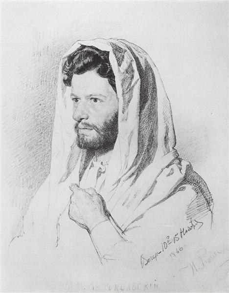 Портрет скульптора Марка Матвеевича Антокольского, 1866 - Илья Репин