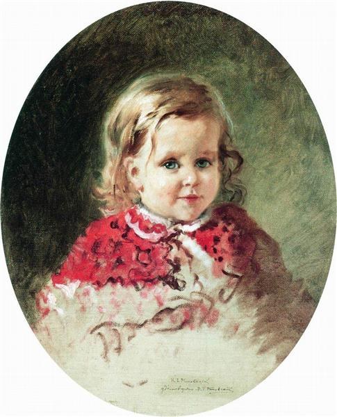 Портрет девушки Жени, c.1860 - Константин Маковский