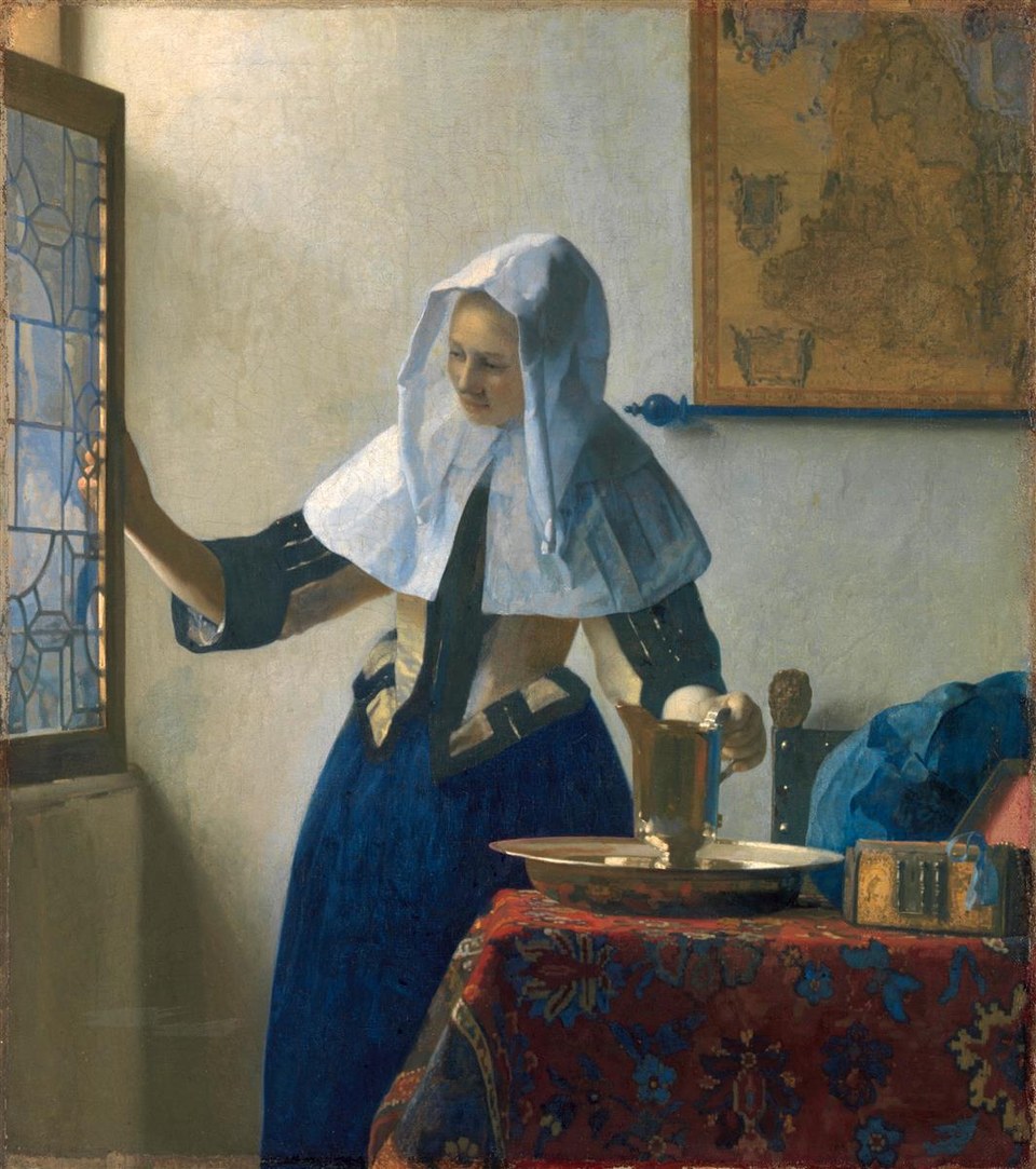 Молодая женщина с кувшином с водой, c.1662 - c.1665 - Иоганнес Вермеер