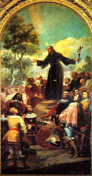 Святой Бернардино Сиенский проповедует Альфонсо V Арагонскому, 1782 - 1783