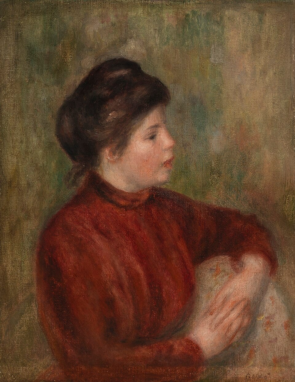 Женщина, опирающаяся на стул (Femme appuyée sur une chaise)