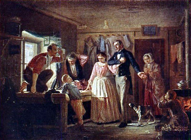 Сватовство чиновника к дочери портного. 1862 ГТГ