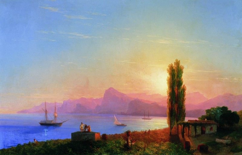 Закат на море 1856 121