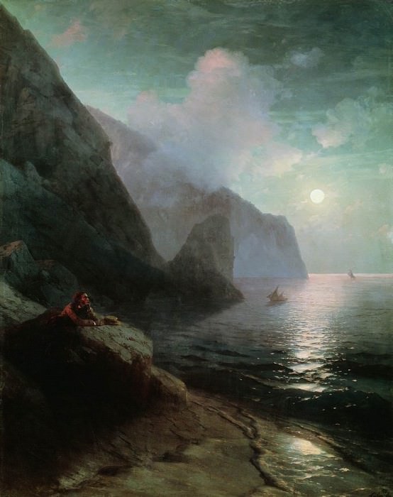 А.С.Пушкин в Крыму у Гурзуфских скал 1880 198х156