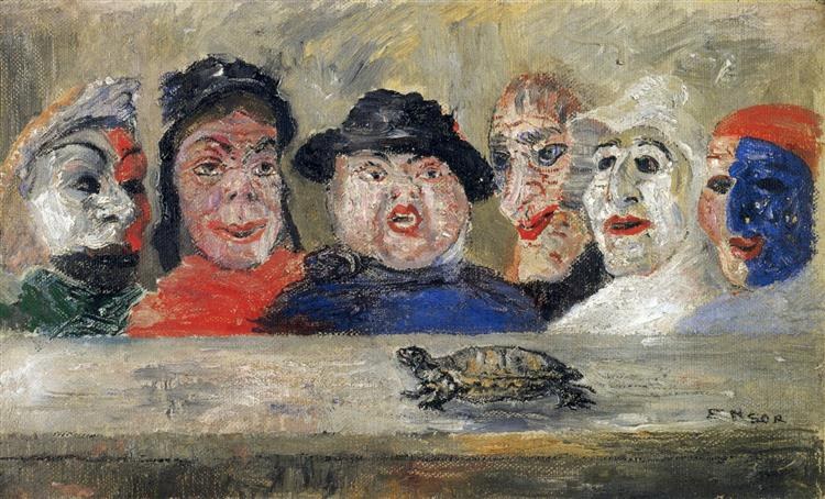 Маски, смотрящие на черепаху, 1894