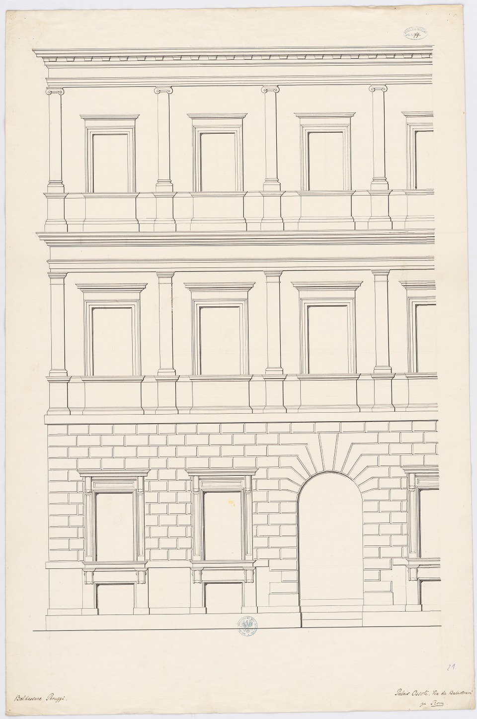 Палаццо Оссоли, Рим: Fassadenansicht