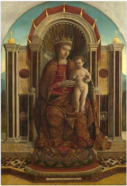 Богоматерь с Младенцем на троне, c.1485