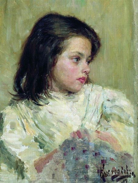 Девушка. Эскиз, 1897 - Борис Кустодиев