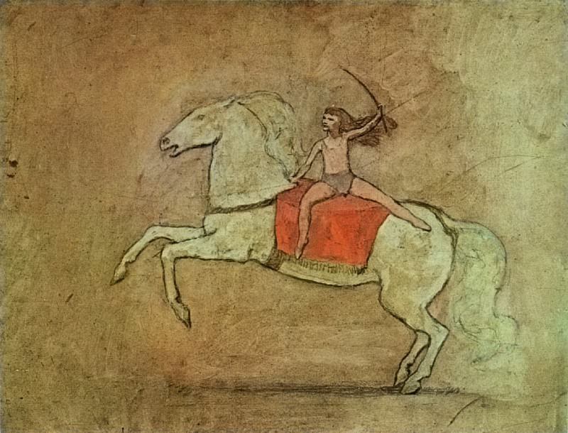 1905 Equestrienne Е cheval
