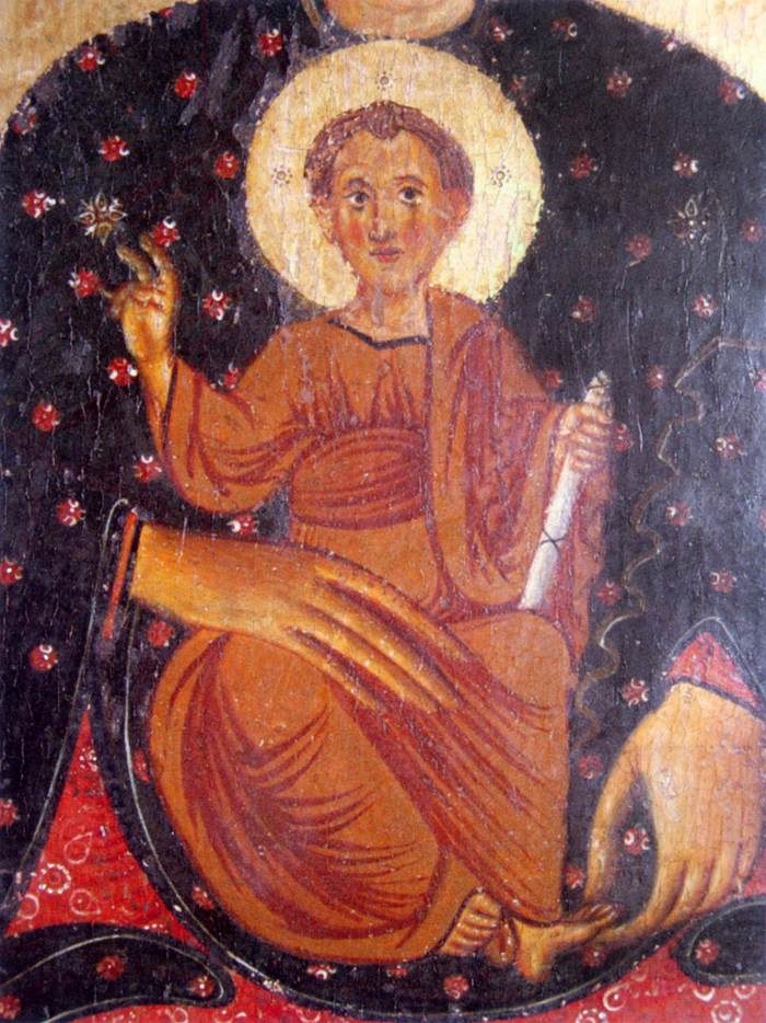 Мадонна с Младенцем на троне (фрагмент)