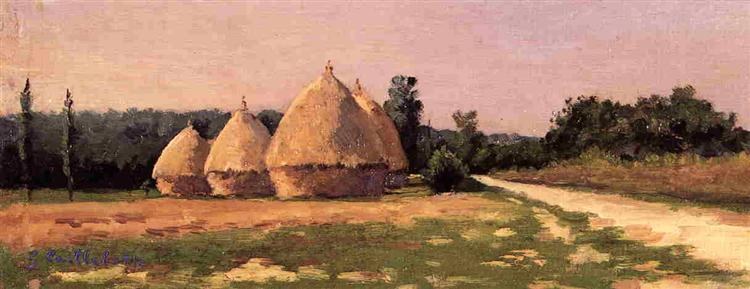 Пейзаж со стогами сена, c.1874