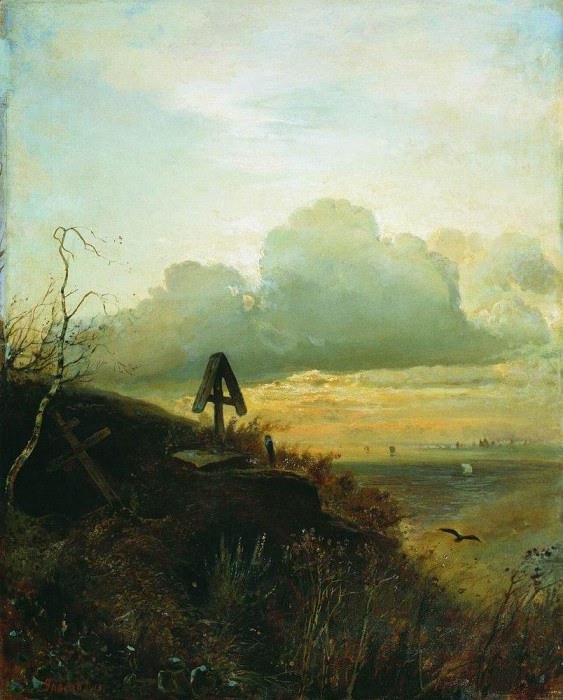 Могила на Волге. Окрестности Ярославля. 1874