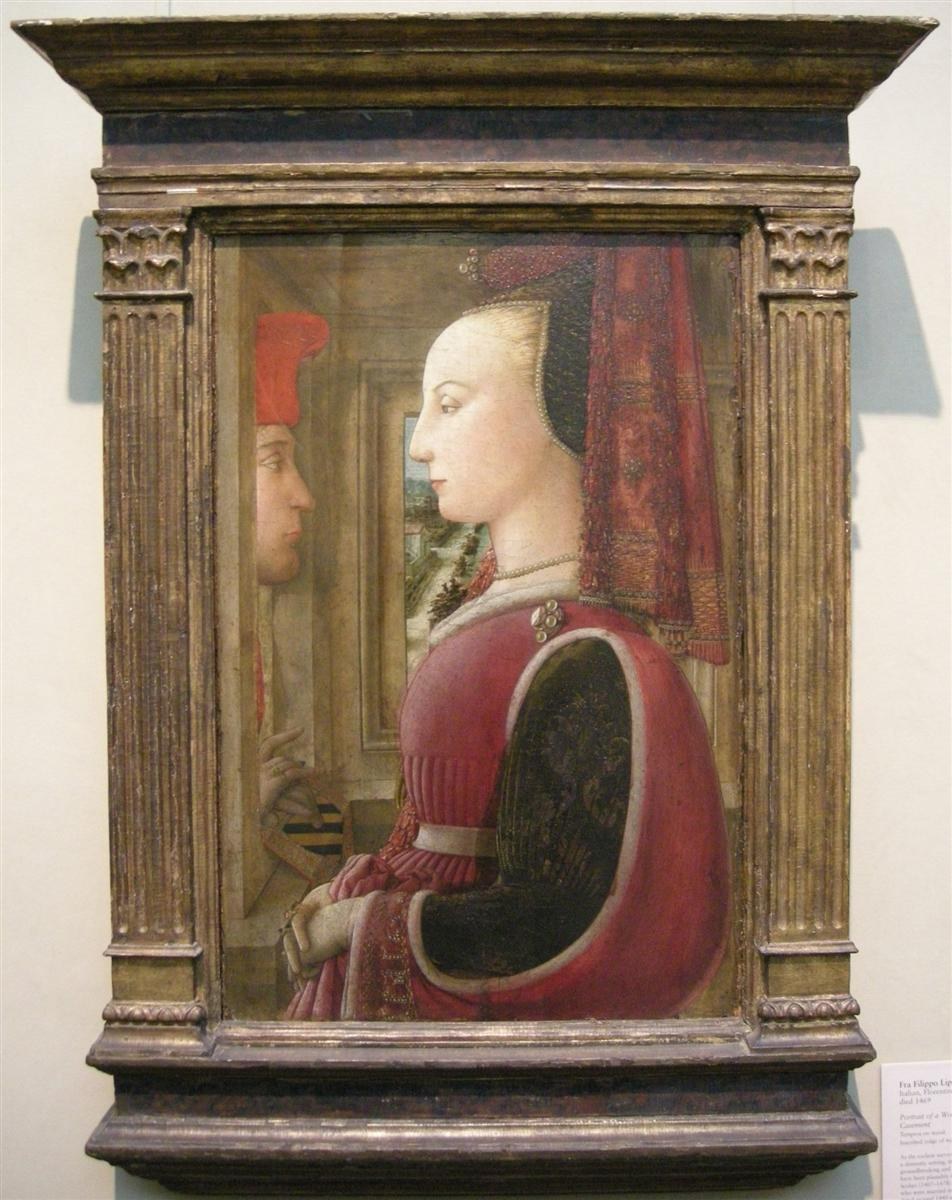 Портрет мужчины и женщины у створки, c.1440