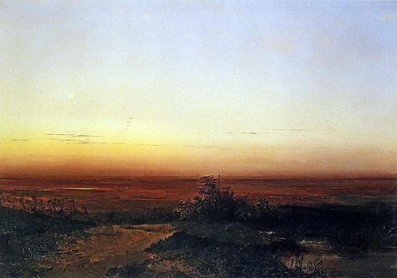 Рассвет в степи. 1852