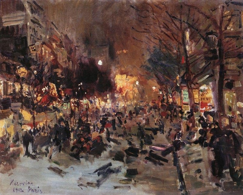 Бульвар в Париже. 1912