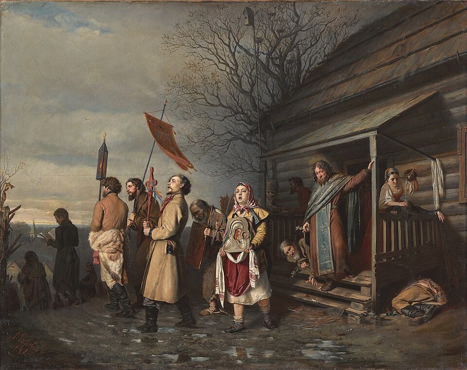 Сельский крестный ход на Пасхе