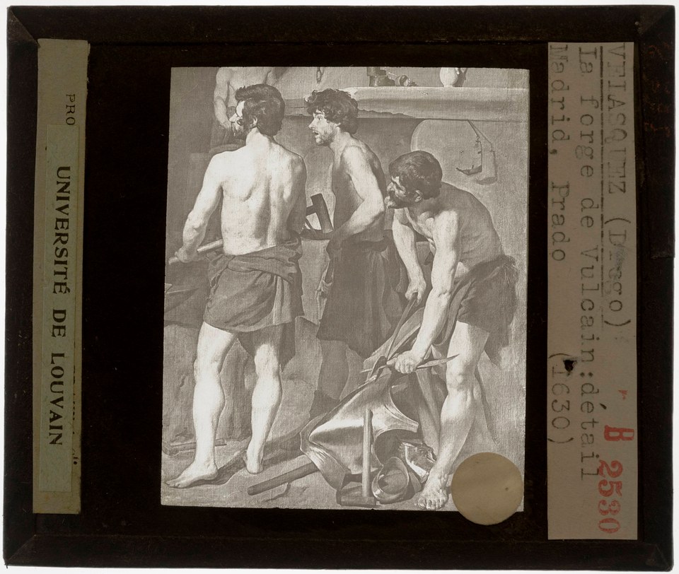 Диего Веласкес. Кузница Вулкана Подробности: Рабочие