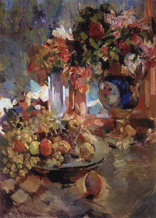 Натюрморт с синей вазой. 1922