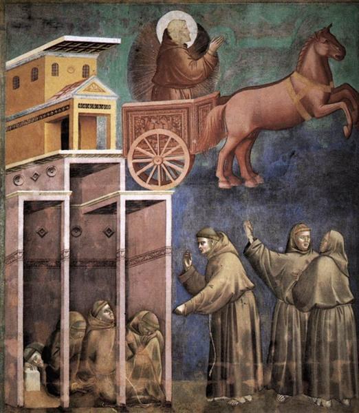 Видение пылающей колесницы, 1297 - 1299 - Джотто
