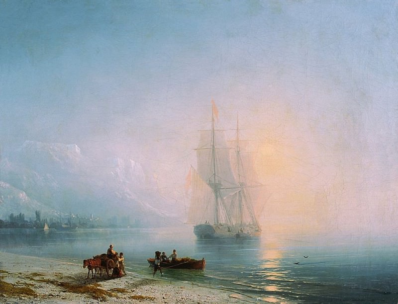 Спокойное море 1863 45х58