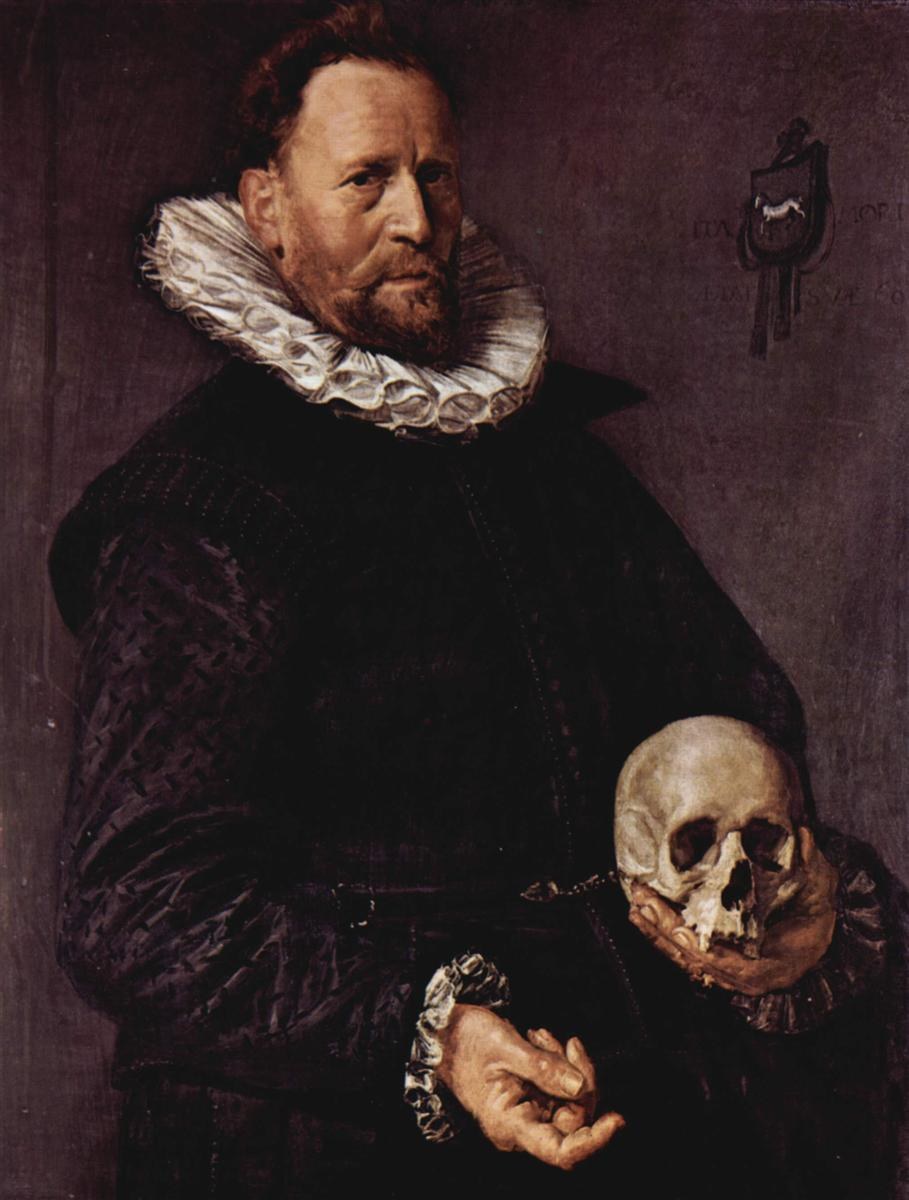 Портрет мужчины с черепом, 1612 - Франс Хальс