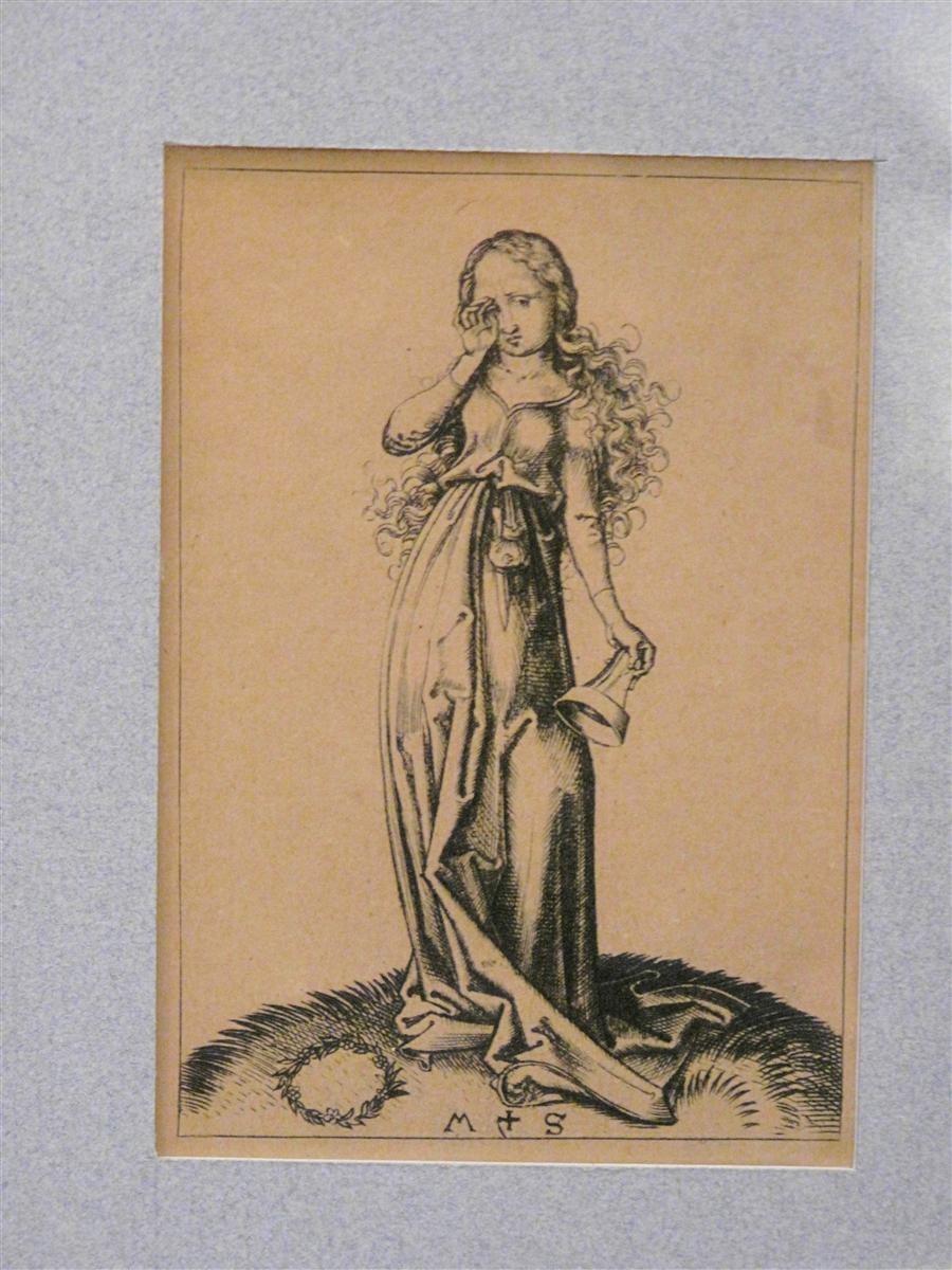 Гравюра на меди с изображением Неразумной Девы, c.1480