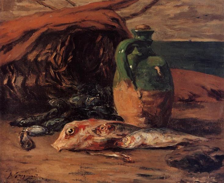 Натюрморт с барабулькой и кувшином, 1876