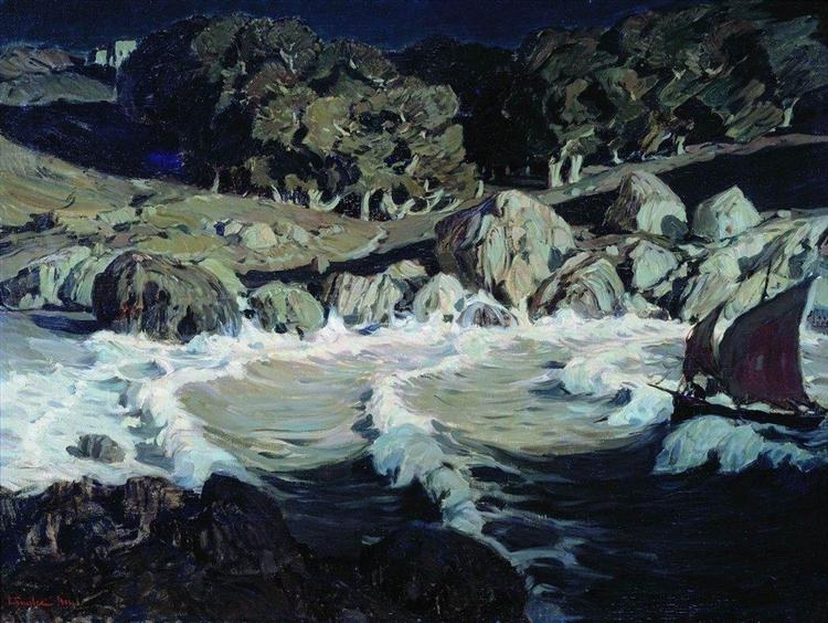 Ночь на берегу моря, 1903 - Константин Богаевский