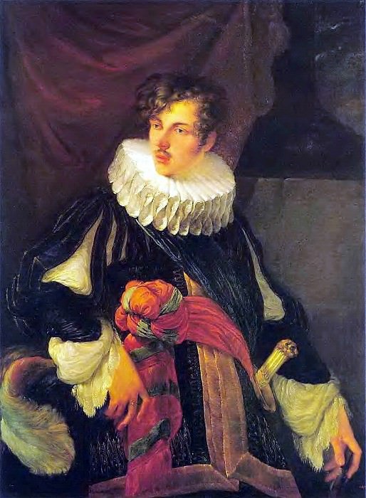 Портрет В. А. Перовского в испанском костюме XVIIвека. 1809. Х.