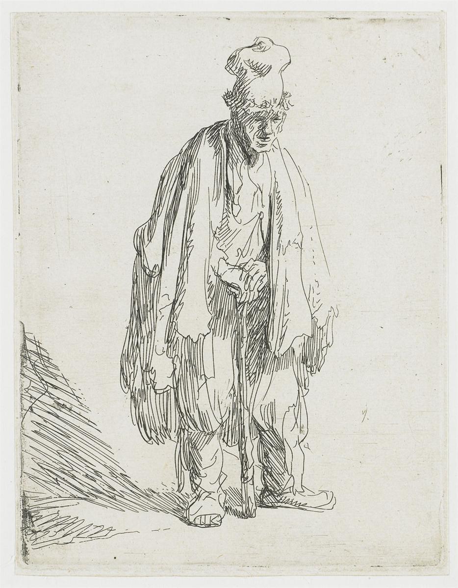 Нищий в высокой шапке, 1629
