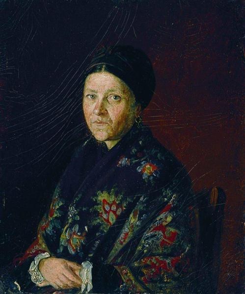 Портрет А. Бочаровой, тёти художника, 1859 - Илья Репин